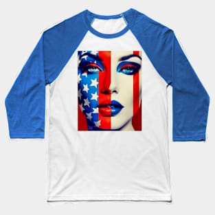 Unveiling the Essence of American Identity American Visage Baseball T-Shirt